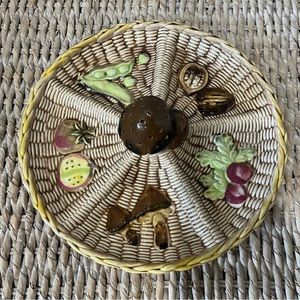 Mushroom Tilso Ceramic Vegetable Hor d’oeuvres plate Tray Dish Vintage Toothpick